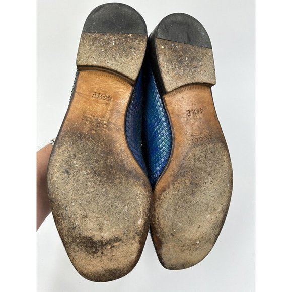 Gucci horsebit Green & Blue Phyton Leather Size 44.5 - Picture 9 of 12